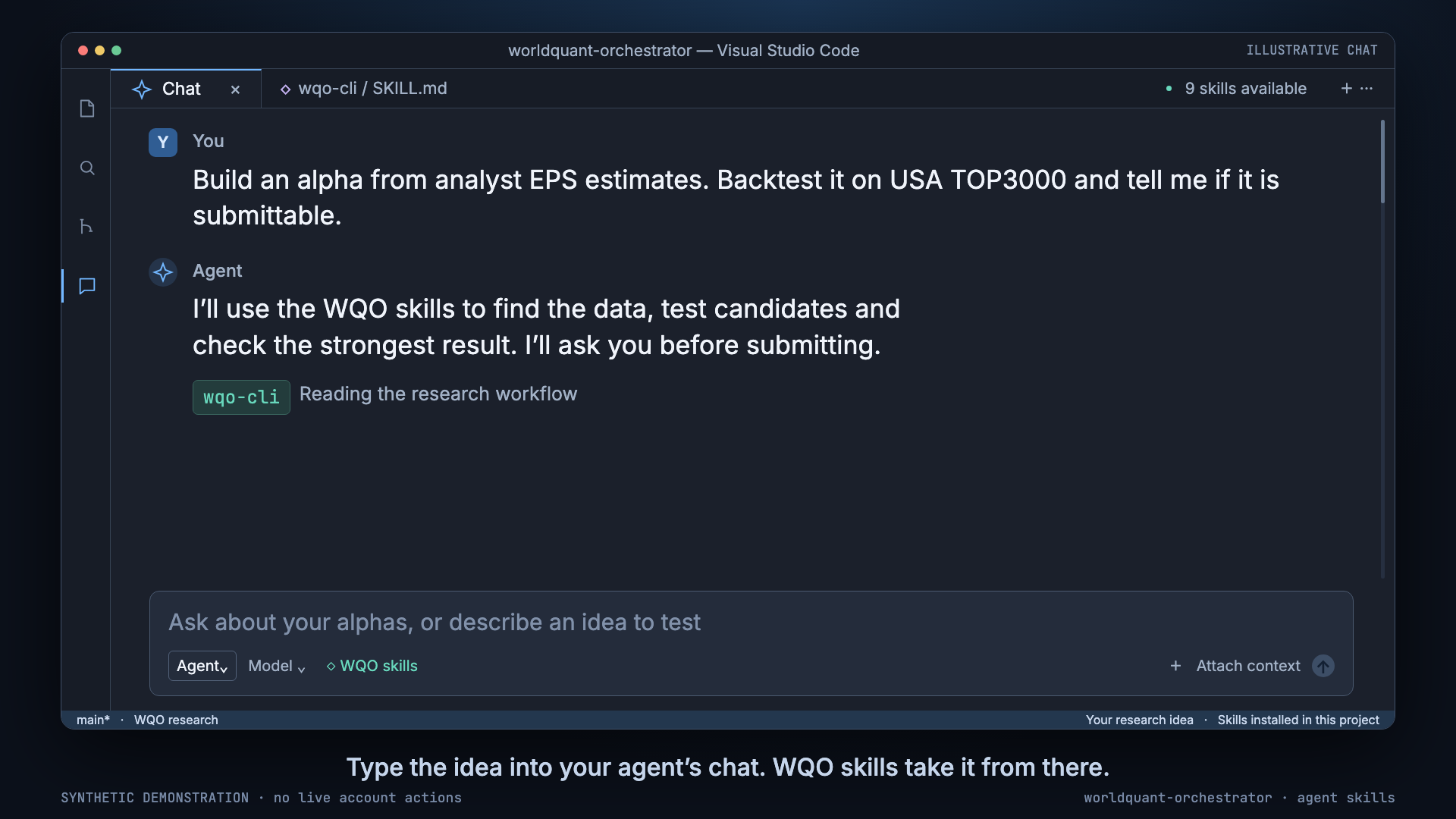 Illustrative WorldQuant Orchestrator workflow